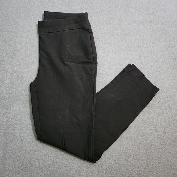 Chico's Pants - Chico's Women 00 US 2R Black Mid Rise Pull On Nylon Slim Straight Ankle Pants
